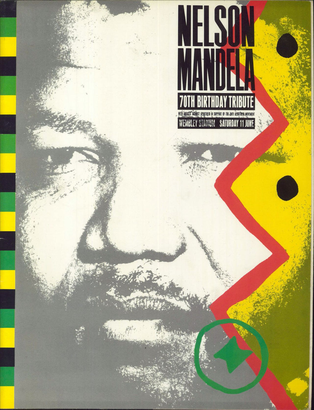 Various Artists Nelson Mandela 70th Birthday Tribute UK tour programme TOUR PROGRAMME