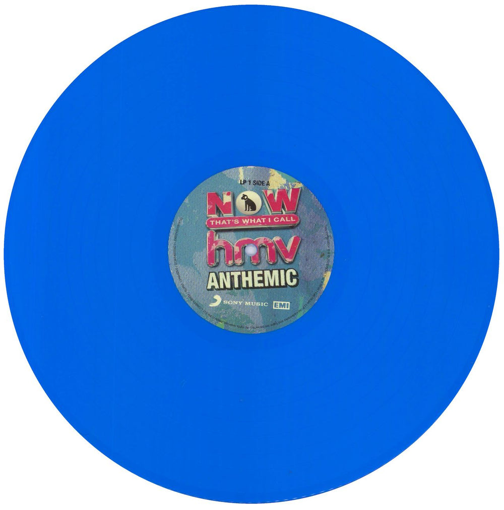 Various Artists Now That's What I Call HMV Anthemic - Blue Vinyl UK 2-LP vinyl record set (Double LP Album) VAR2LNO830958