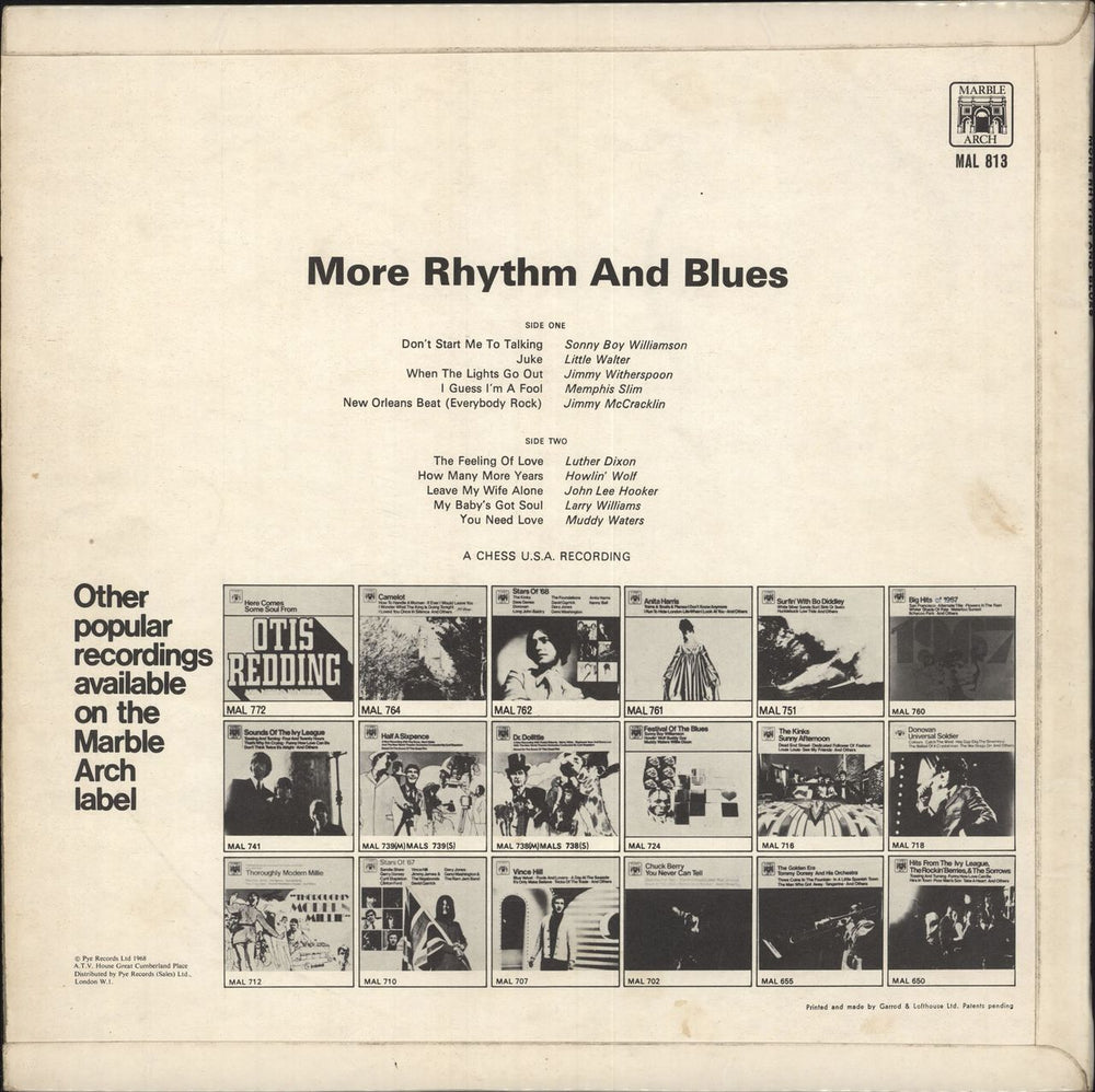 Various-Blues & Gospel More Rhythm And Blues UK vinyl LP album (LP record)