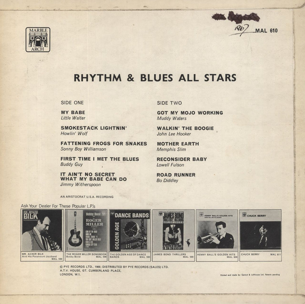 Various-Blues & Gospel Rhythm & Blues All Stars UK vinyl LP album (LP record)