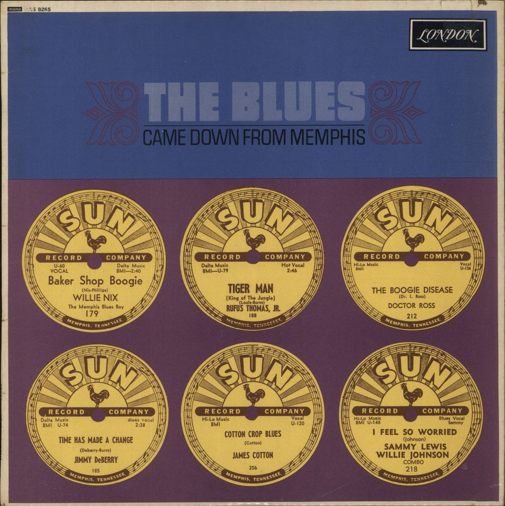 Various-Blues & Gospel The Blues Came Down From Memphis - EX UK vinyl LP album (LP record) HAS8265