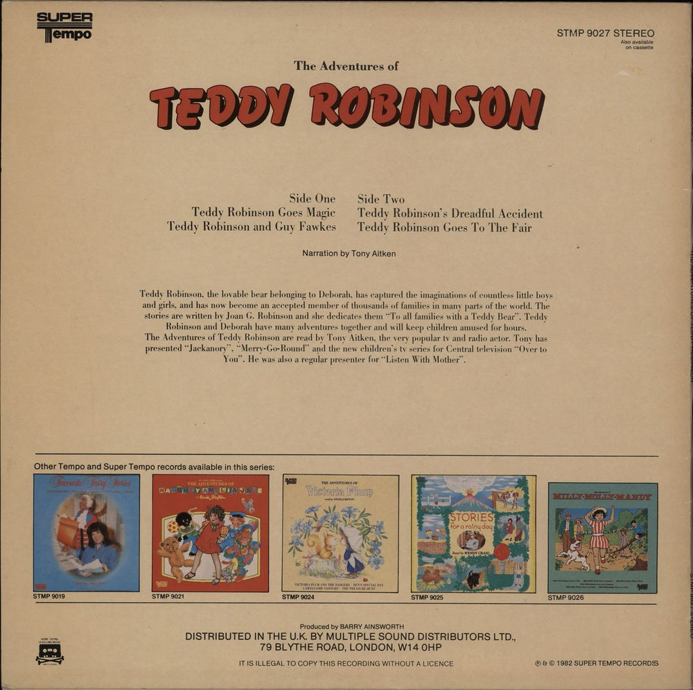 Various-Childrens The Adventures Of Teddy Robinson UK vinyl LP album (LP record)