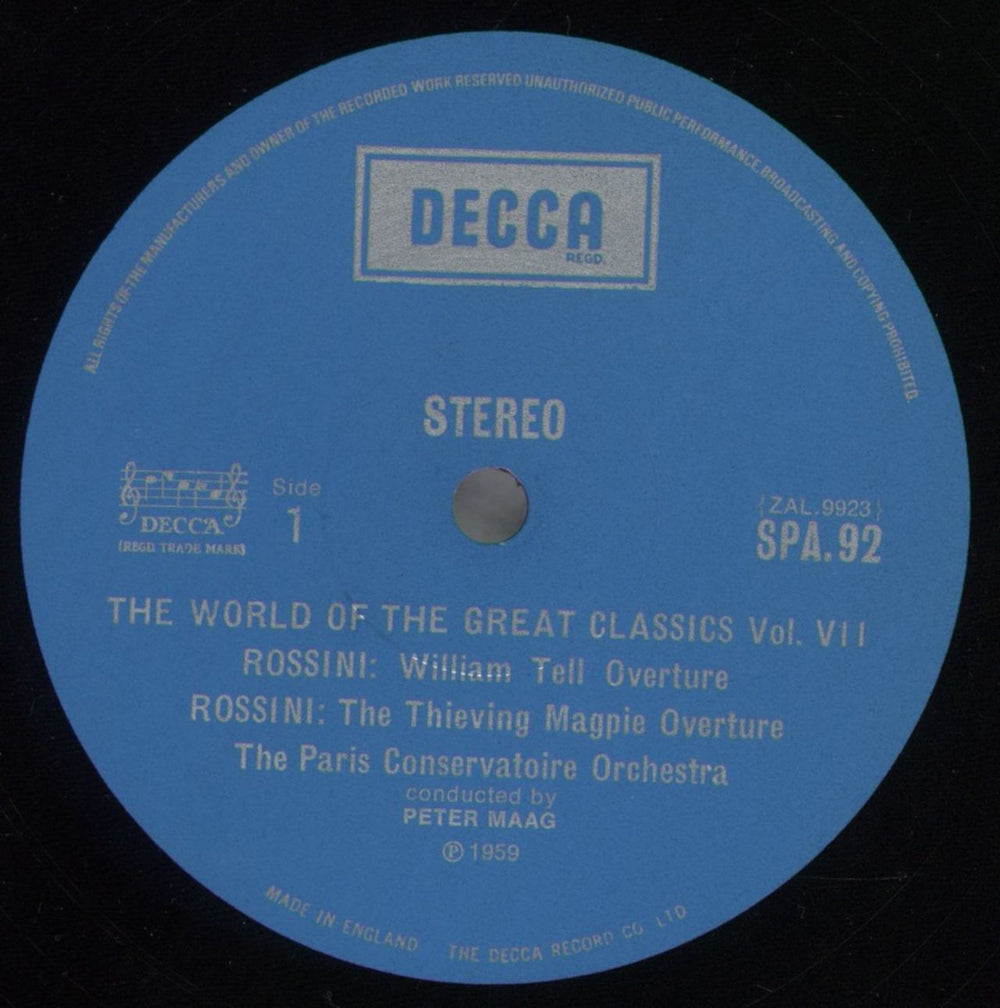 Various-Classical & Orchestral The World Of The Great Classics Vol.7 UK vinyl LP album (LP record) VAFLPTH439998