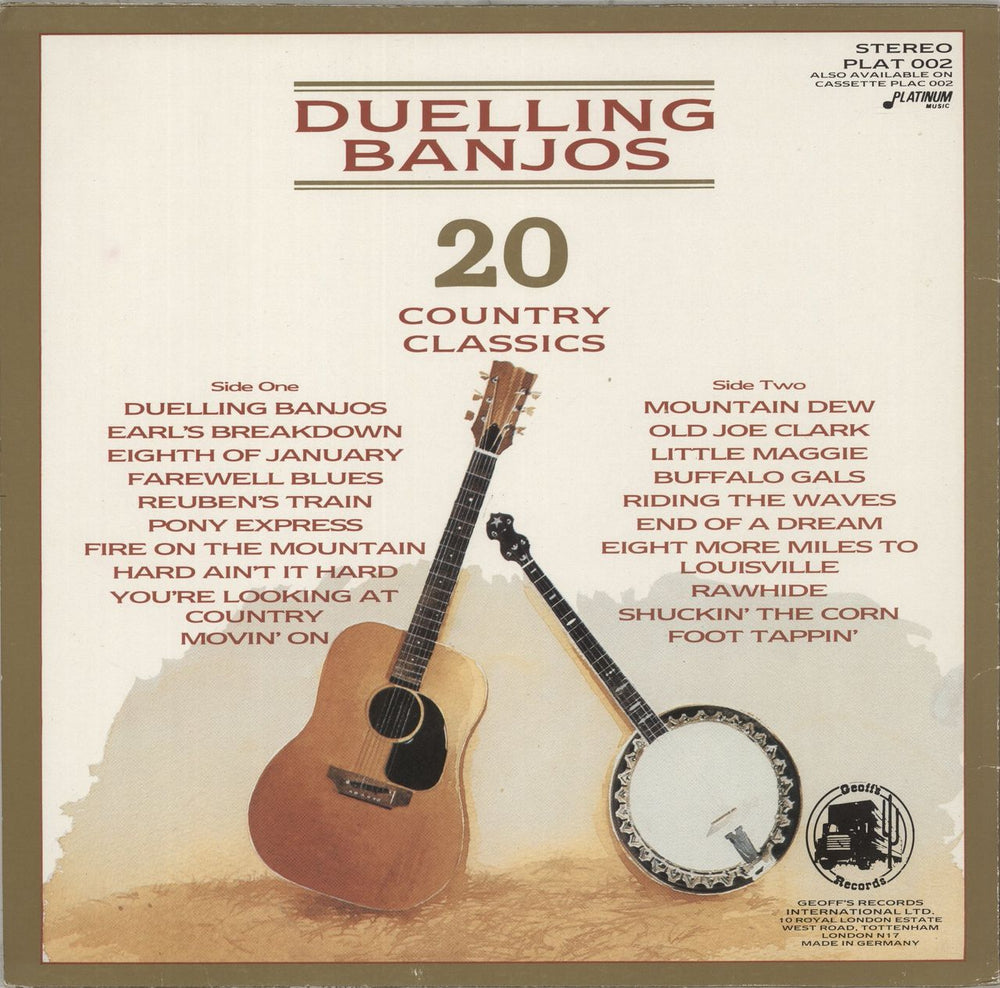 Various-Country Duelling Banjos 20 Country Classics German vinyl LP album (LP record)