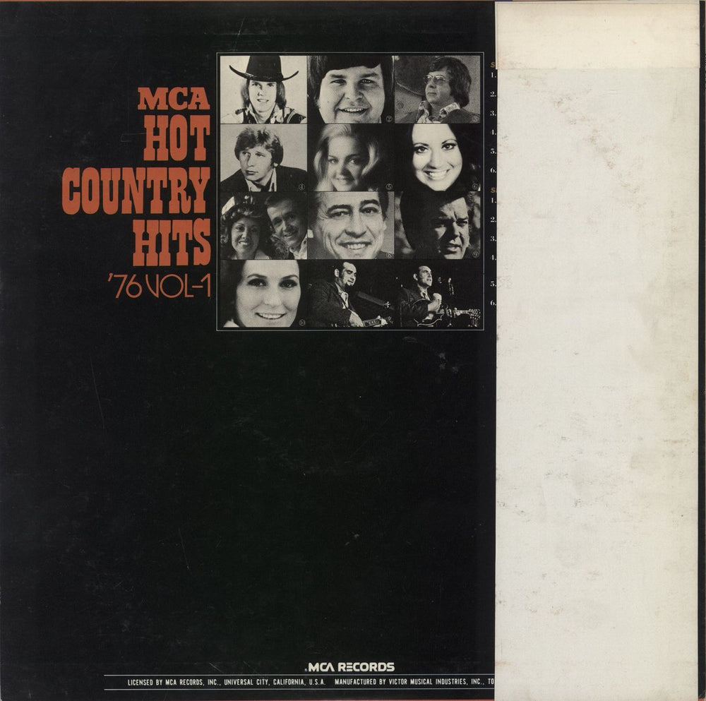 Various-Country Hot Country Hits '76 Japanese Promo vinyl LP album (LP record)