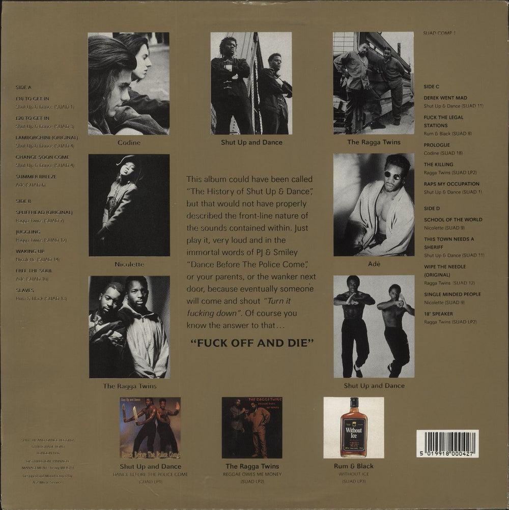 Various-Dance Fuck Off And Die UK 2-LP vinyl record set (Double LP Album) 5019918000427