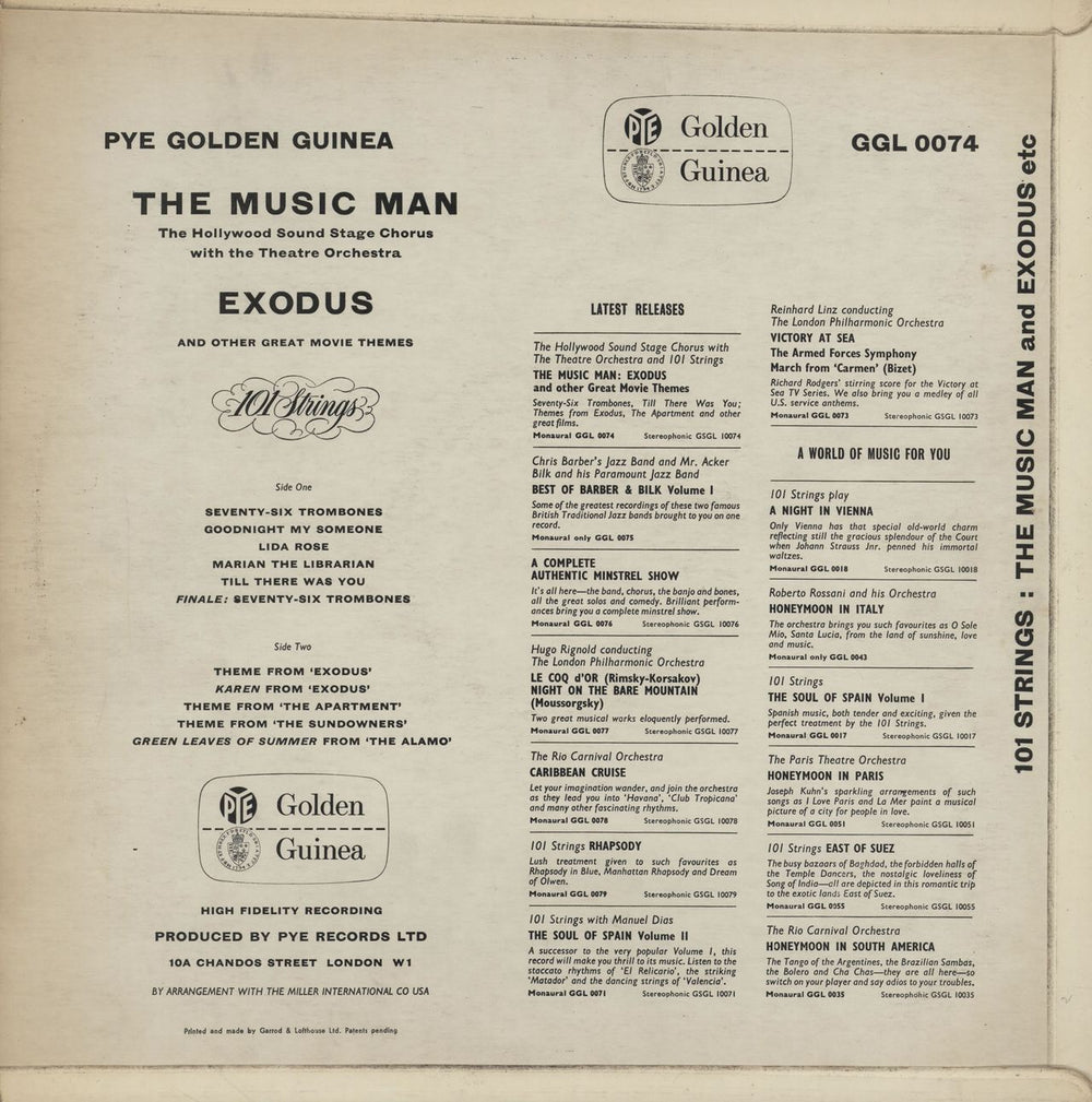 Various-Film, Radio, Theatre & TV Smash Hits From The Music Man UK vinyl LP album (LP record)