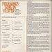 Various-Folk Folksongs Sung In Ulster - Volume 1 UK vinyl LP album (LP record)