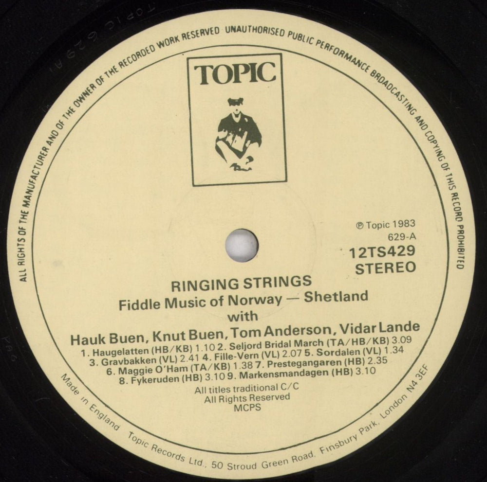 Various-Folk Ringing Strings - Fiddle Music Of Norway/Shetland UK vinyl LP album (LP record) V-FLPRI841539