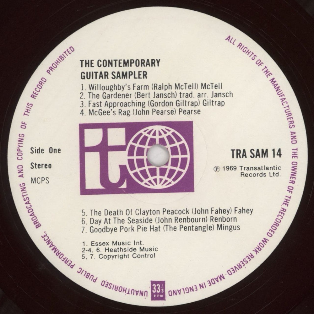 Various-Folk The Contemporary Guitar Sampler UK vinyl LP album (LP record) V-FLPTH712509