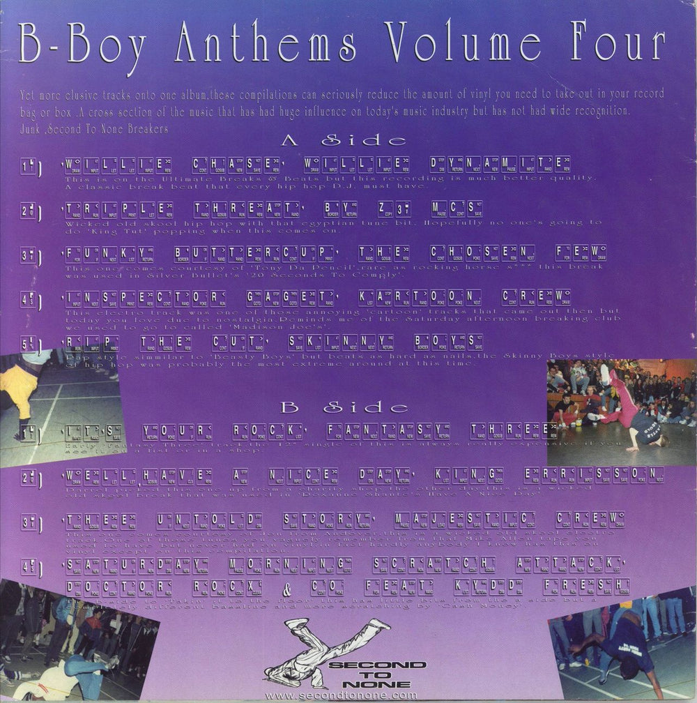 Various-Hip Hop & Rap B-Boy Anthems Volume Four UK vinyl LP album (LP record)