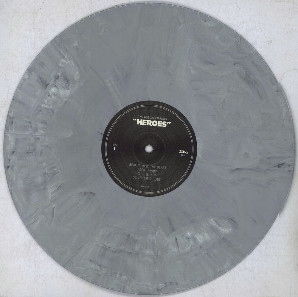 Various-Indie A Merge Group Plays "Heroes" - Grey Marbled Vinyl US vinyl LP album (LP record) I-VLPAM841760