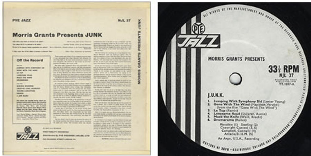 Various-Jazz Morris Grants Presents JUNK UK vinyl LP album (LP record) V-JLPMO363765