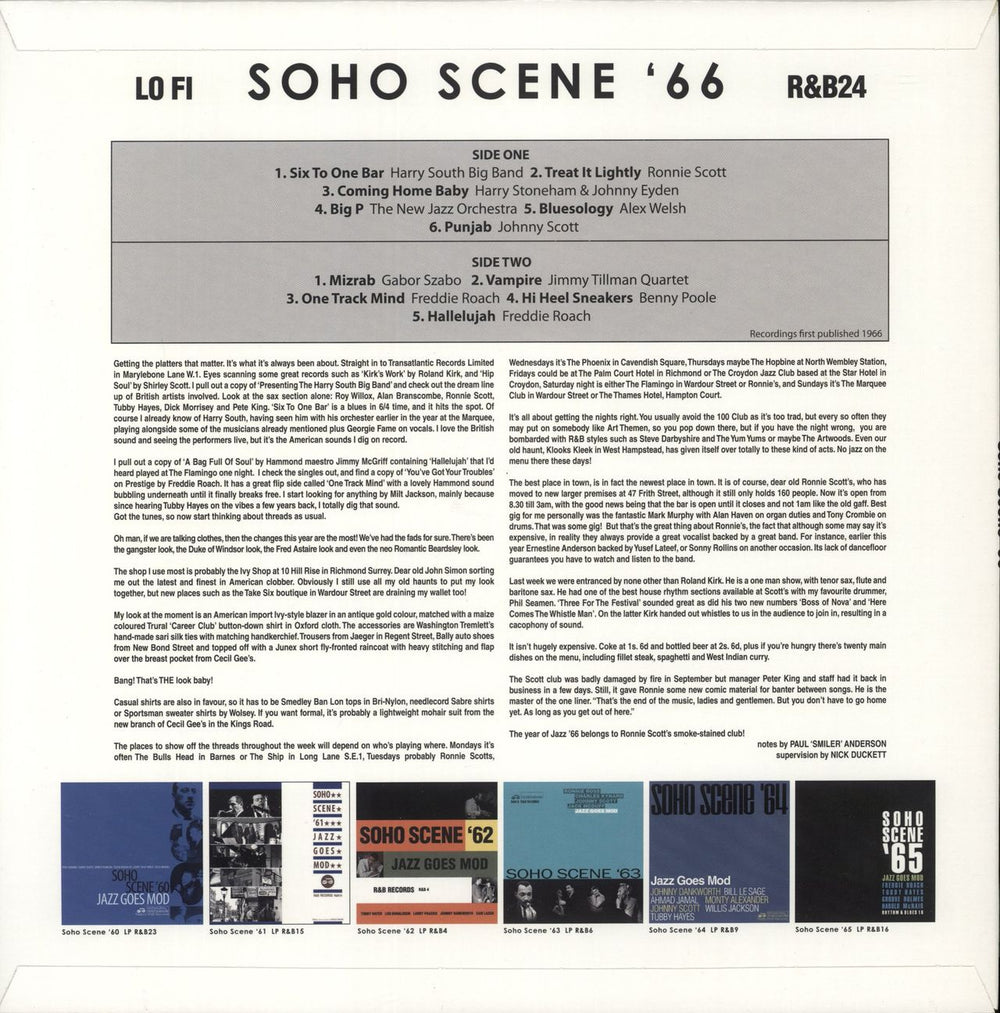 Various-Jazz Soho Scene '66 Jazz Goes Mod UK vinyl LP album (LP record)