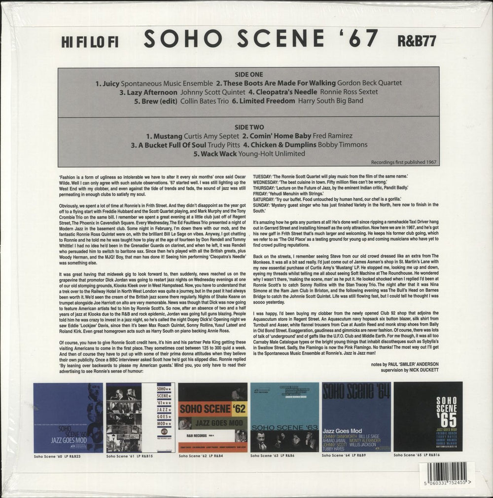 Various-Jazz Soho Scene '67 Jazz Goes Mod - Shrink UK vinyl LP album (LP record)