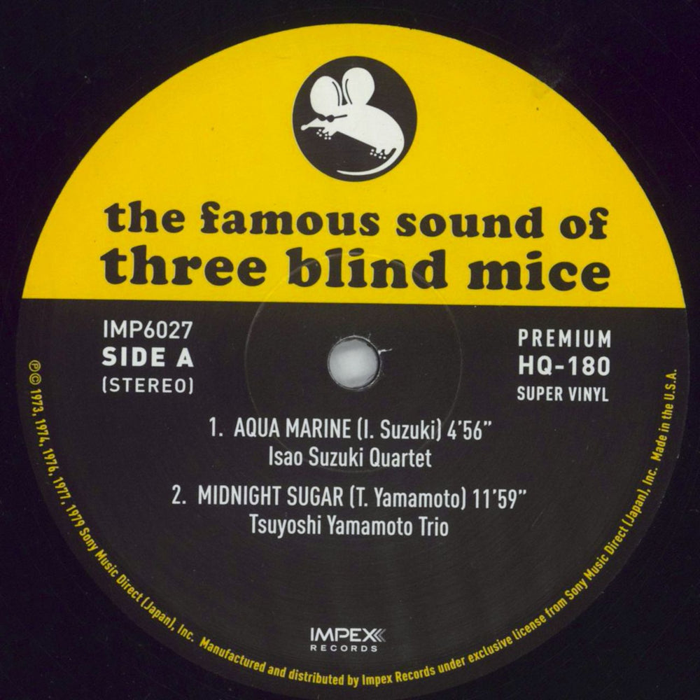 Various-Jazz The Famous Sound Of Three Blind Mice Vol. 1 - 180gm US 2-LP vinyl record set (Double LP Album) V-J2LTH850815
