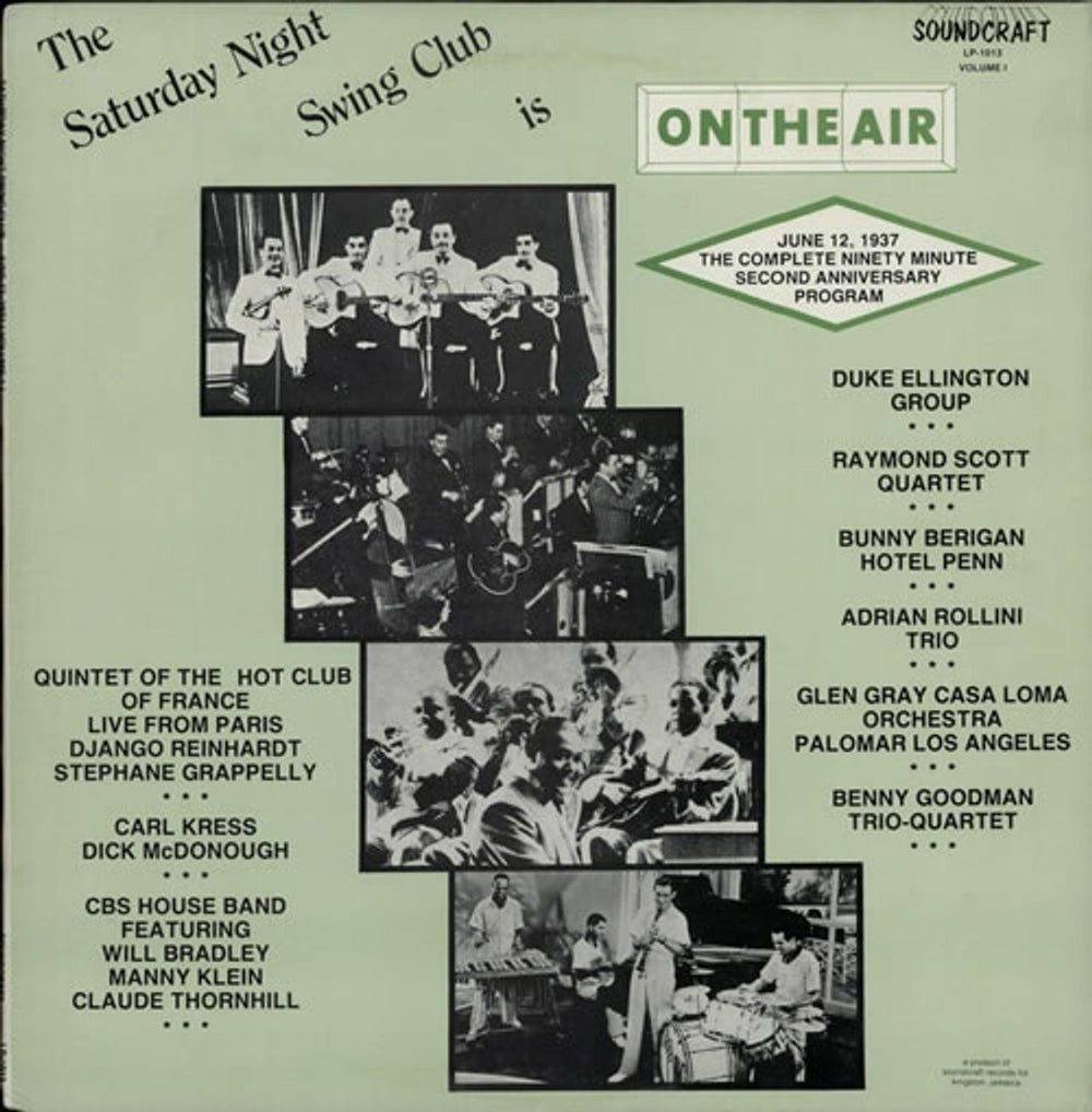 Various-Jazz The Saturday Night Swing Club Is On The Air - Volume 1 Jamaican vinyl LP album (LP record) LP-1013