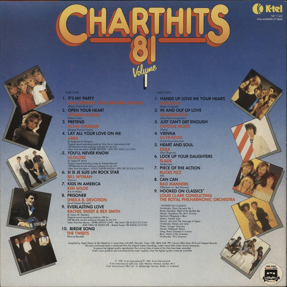 Various-Pop Chart Hits 81 - Volumes 1 & 2 UK 2-LP vinyl record set (Double LP Album)