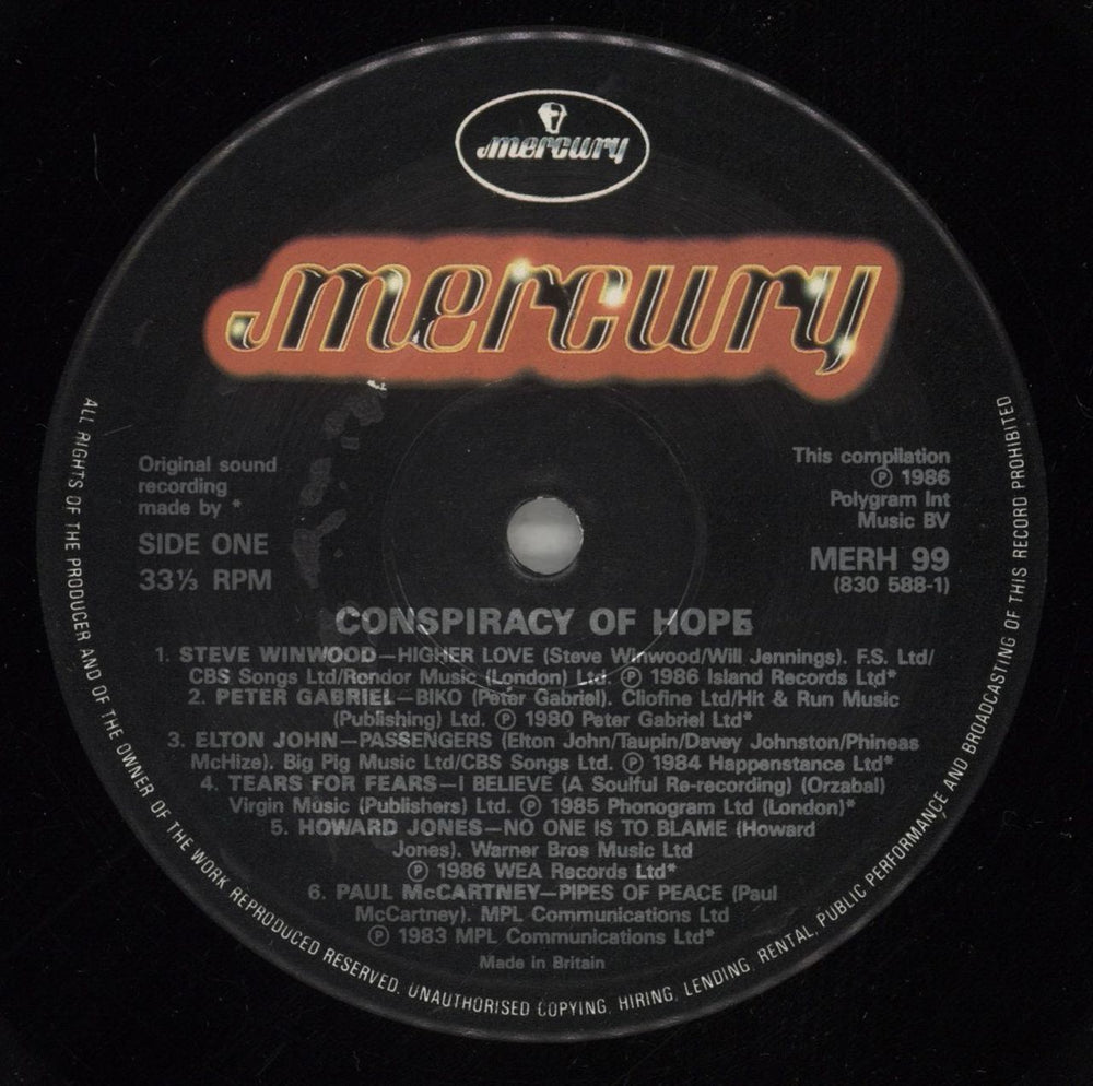 Various-Pop Conspiracy Of Hope UK vinyl LP album (LP record) 7VALPCO589493