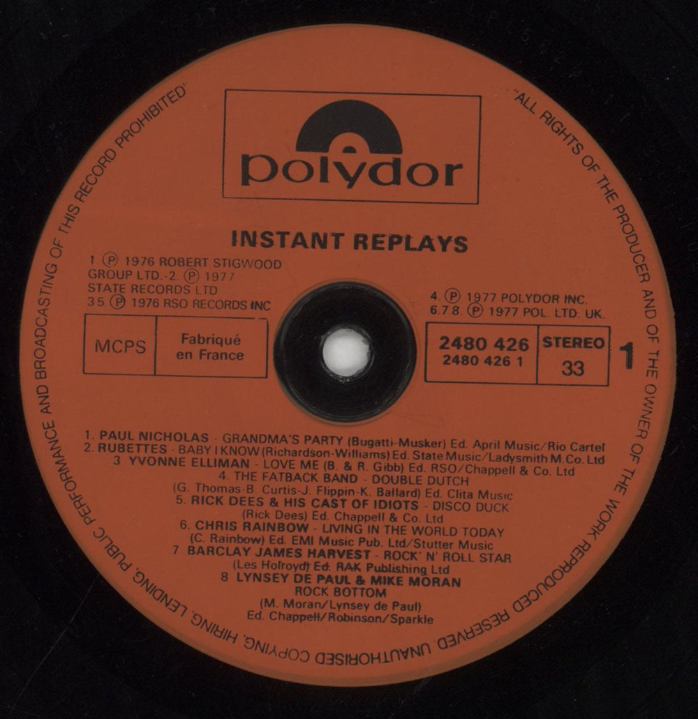 Various-Pop Instant Replay UK vinyl LP album (LP record) 7VALPIN528047