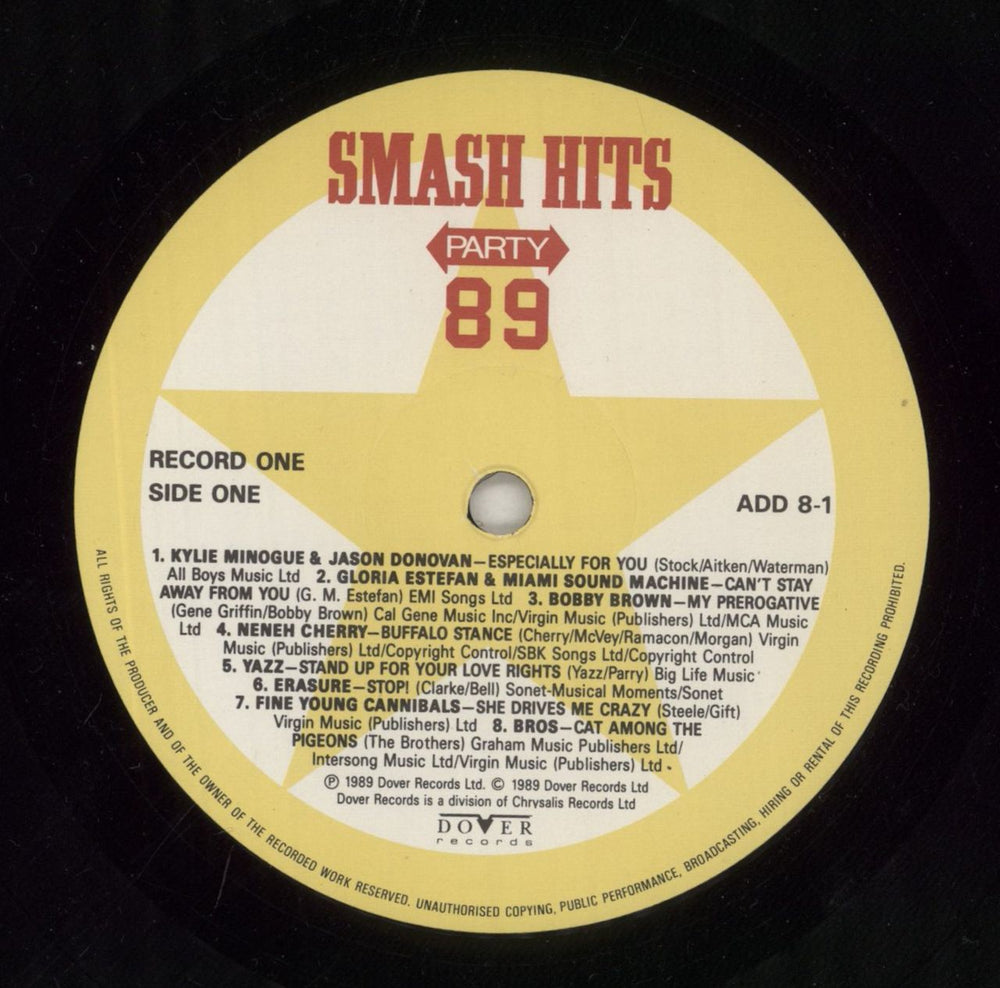 Various-Pop Smash Hits Party 89 UK 2-LP vinyl record set (Double LP Album) 7VA2LSM512381