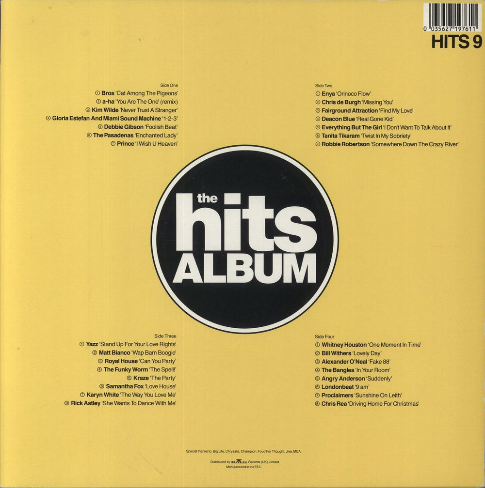 Various-Pop The Hits Album 9 UK 2-LP vinyl record set (Double LP Album) 035627197611