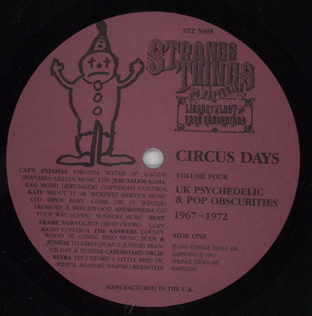 Various-Prog & Psych Circus Days Volume 4 UK vinyl LP album (LP record) LSDLPCI839827