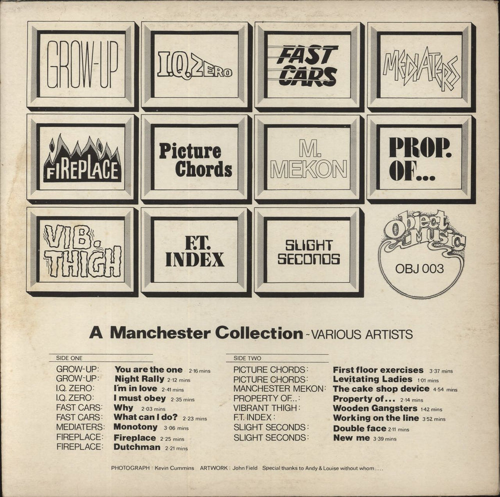 Various-Punk & New Wave A Manchester Collection + Insert UK vinyl LP album (LP record)