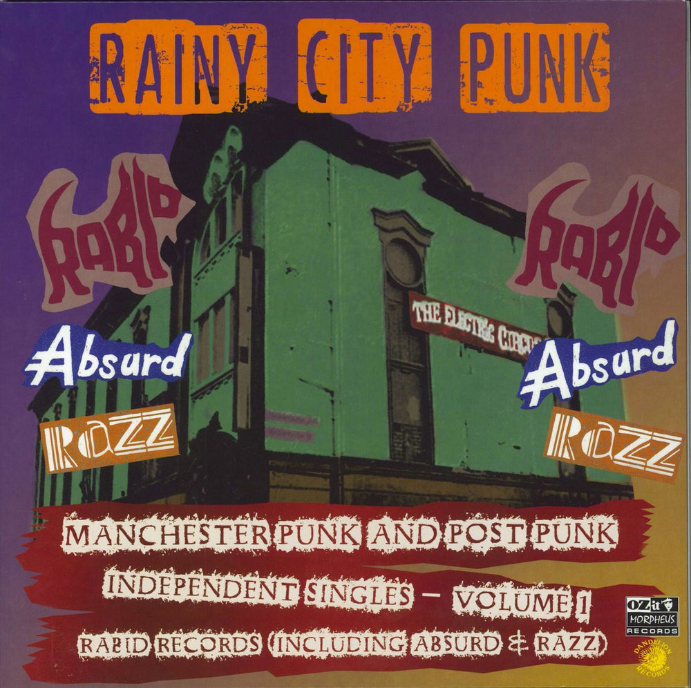 Various-Punk & New Wave Rainy City Punk Volume 1 - Blue Vinyl UK vinyl LP album (LP record) 8016