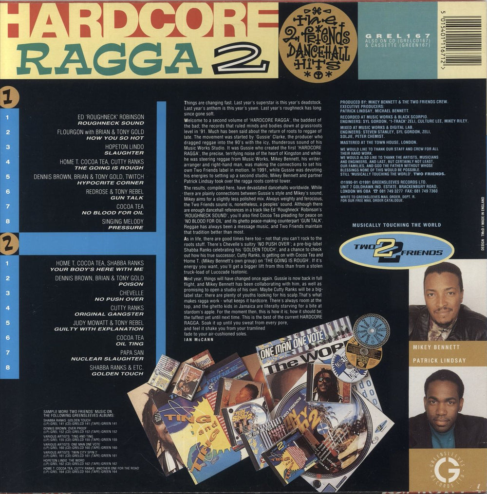 Various-Reggae & Ska Hardcore Ragga 2 UK vinyl LP album (LP record) 5015401116712