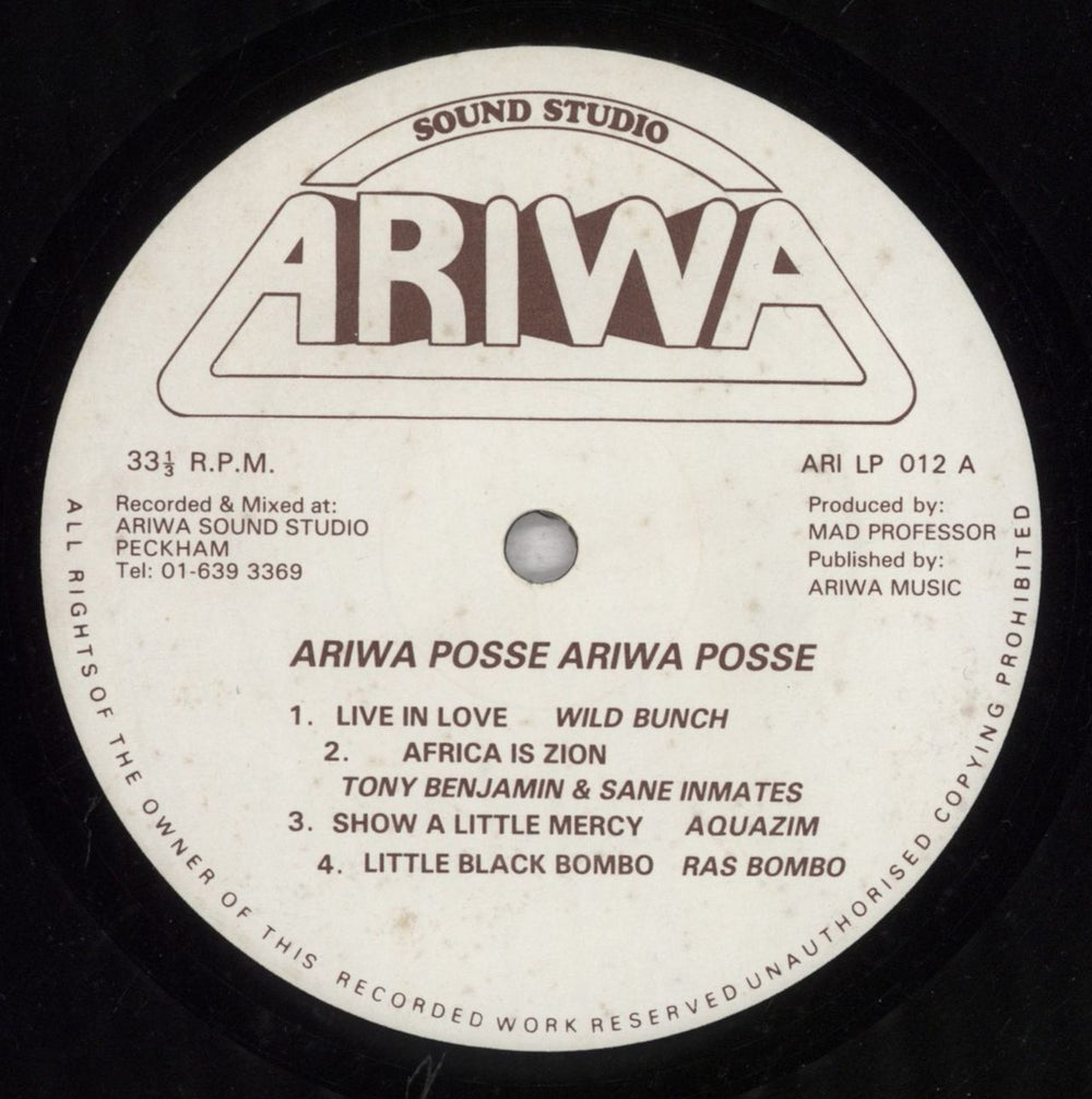 Various-Reggae & Ska The Ariwa Posse UK vinyl LP album (LP record) V-ALPTH843028