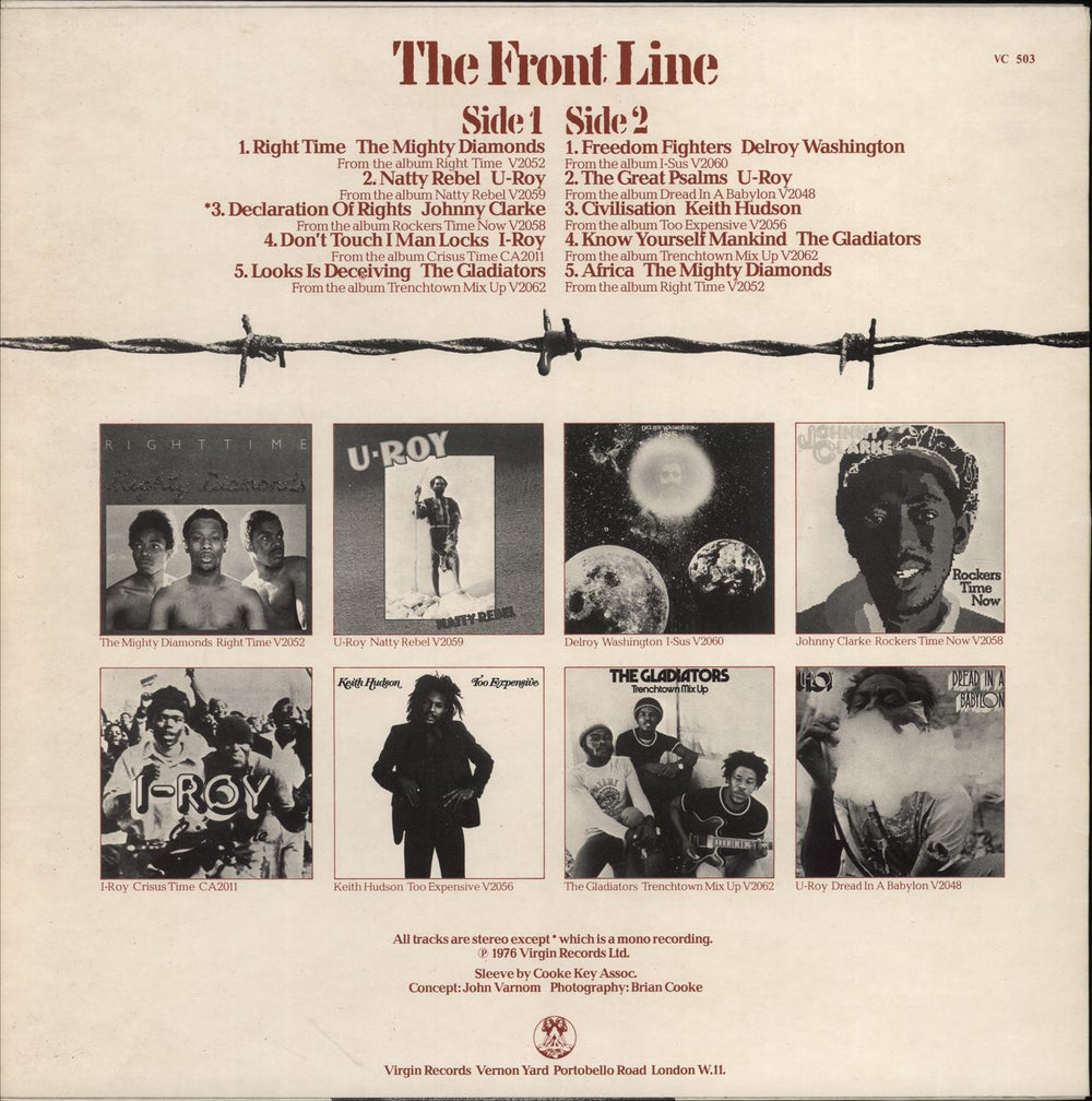 Various-Reggae & Ska The Front Line - Price stickered - EX UK vinyl LP album (LP record)