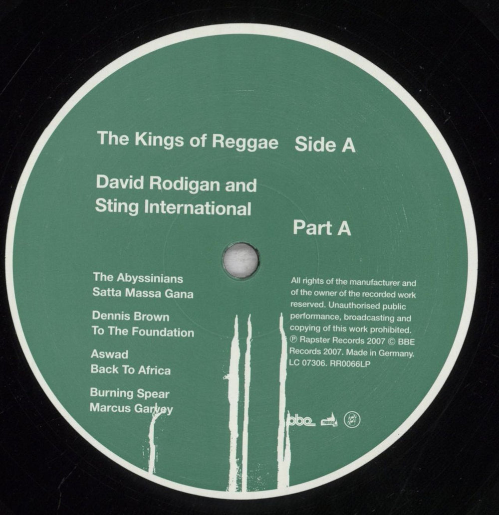 Various-Reggae & Ska The Kings Of Reggae [Part A] German 2-LP vinyl record set (Double LP Album) V-A2LTH848307