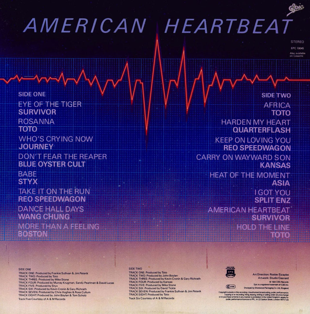 Various-Rock & Metal American Heartbeat - Stickered Sleeve UK vinyl LP album (LP record)