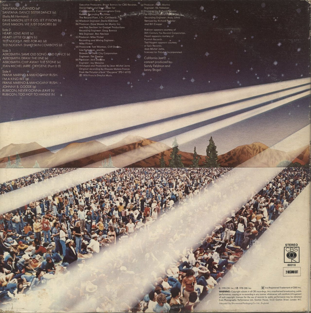 Various-Rock & Metal California Jam 2 - Sticker UK 2-LP vinyl record set (Double LP Album)