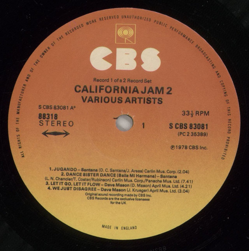 Various-Rock & Metal California Jam 2 - Sticker UK 2-LP vinyl record set (Double LP Album) RVA2LCA874922