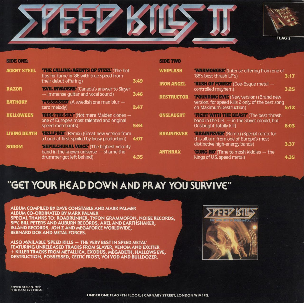 Various-Rock & Metal Speed Kills II UK vinyl LP album (LP record)