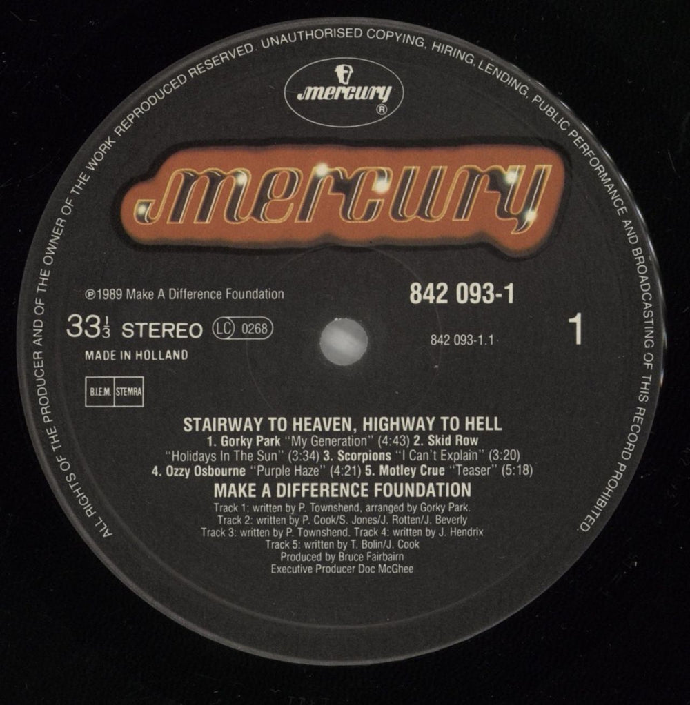 Various-Rock & Metal Stairway To Heaven / Highway To Hell - Shrink Dutch vinyl LP album (LP record) RVALPST874919