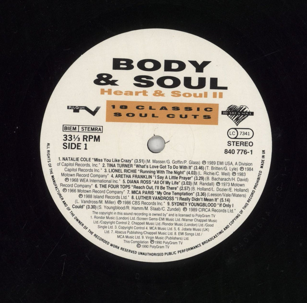 Various-Soul & Funk Body & Soul: Heart & Soul II UK vinyl LP album (LP record) SJFLPBO301724