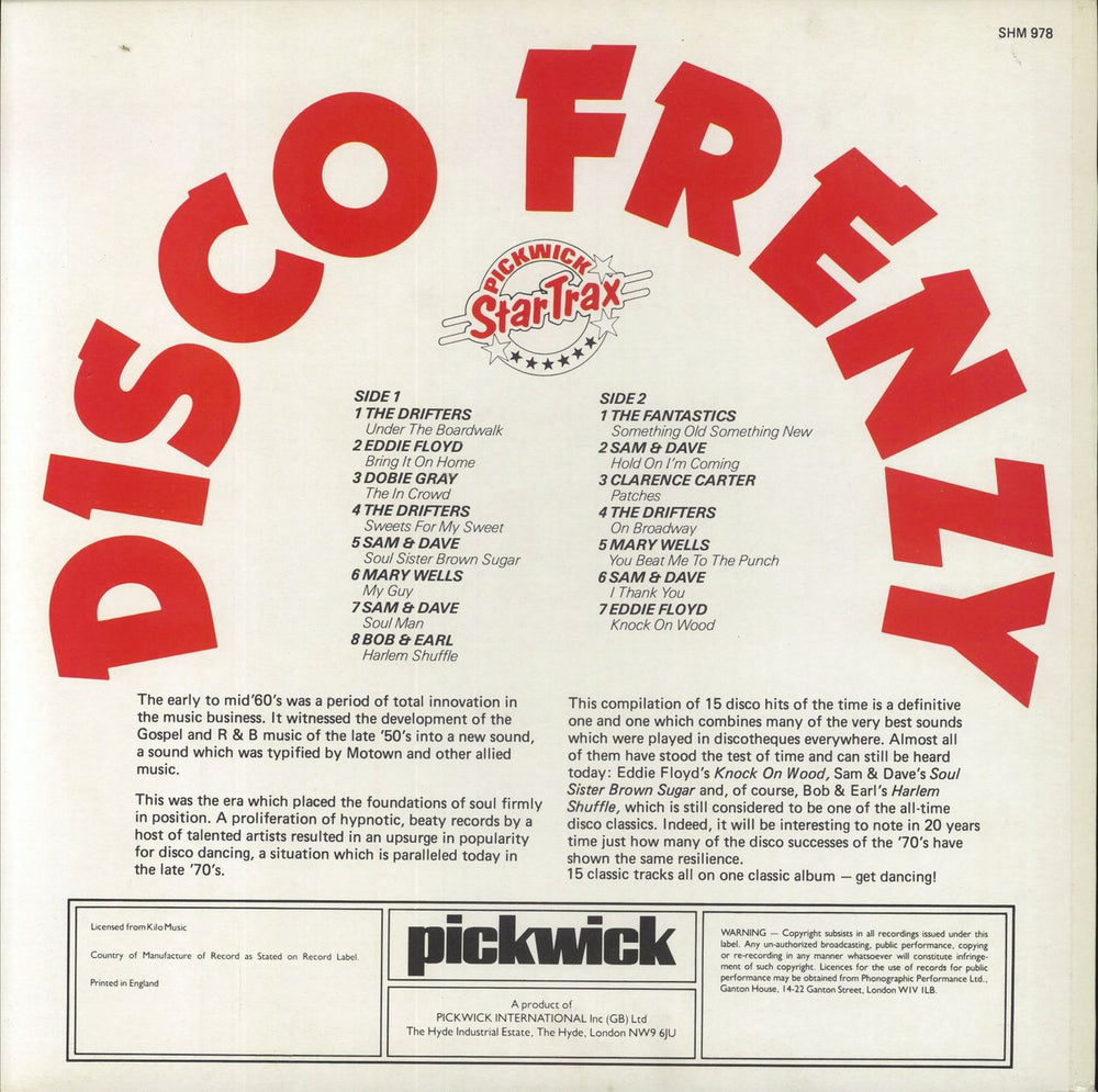 Various-Soul & Funk Disco Frenzy UK vinyl LP album (LP record)