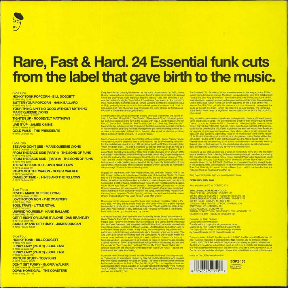 Various-Soul & Funk ...King Funk UK 2-LP vinyl record set (Double LP Album) 029667513517