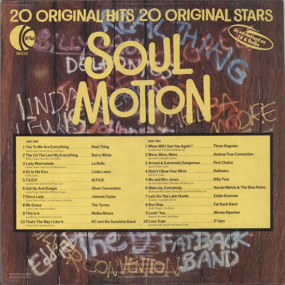 Various-Soul & Funk Soul Motion UK vinyl LP album (LP record)