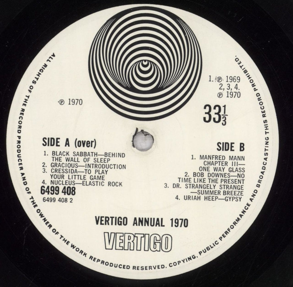 Vertigo Label The Vertigo Annual 1970 - Stickered Sleeve UK 2-LP vinyl record set (Double LP Album) VRT2LTH848340