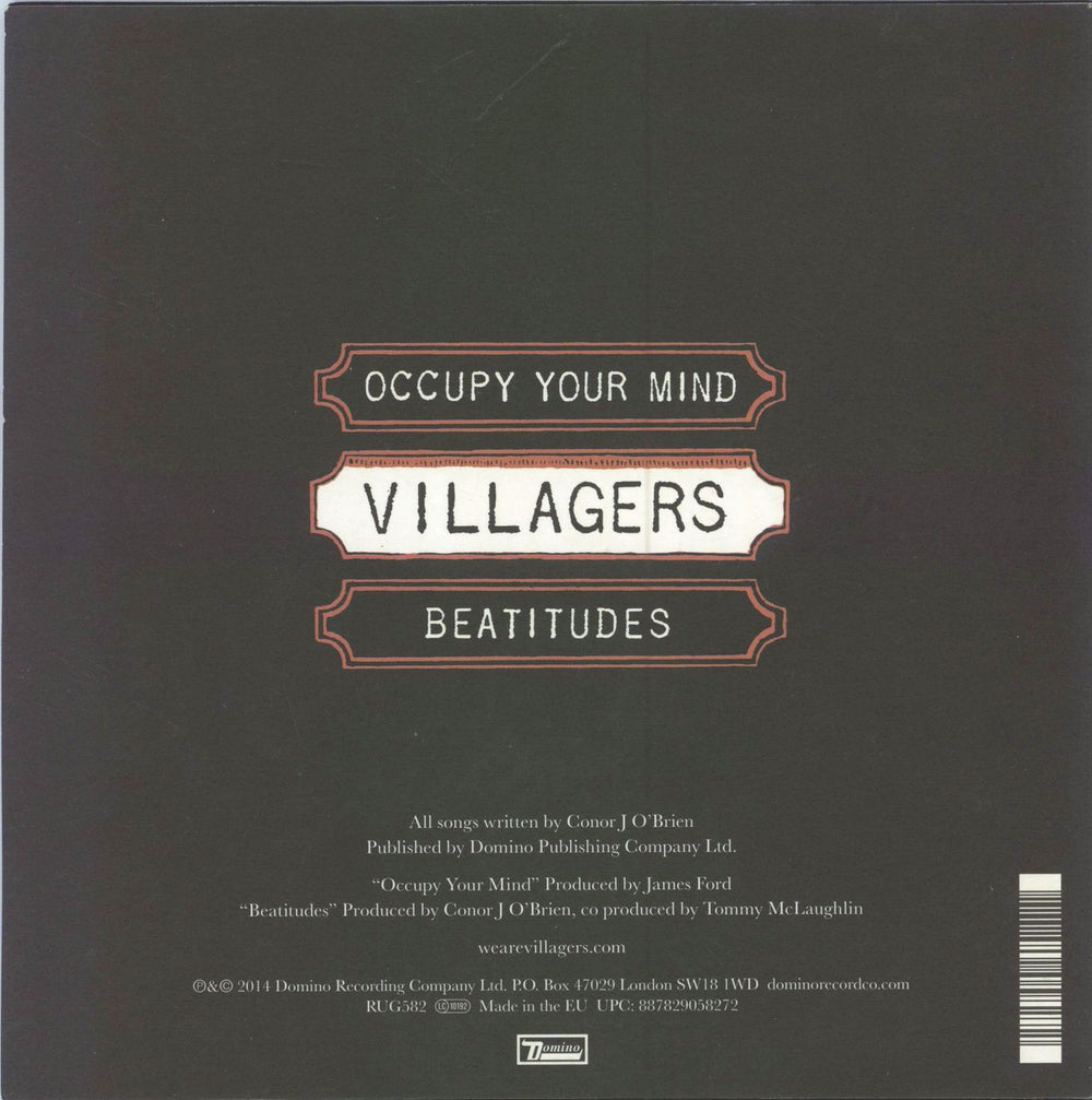 Villagers Occupy Your Mind - Clear Vinyl UK 7" vinyl single (7 inch record / 45) VI907OC780512