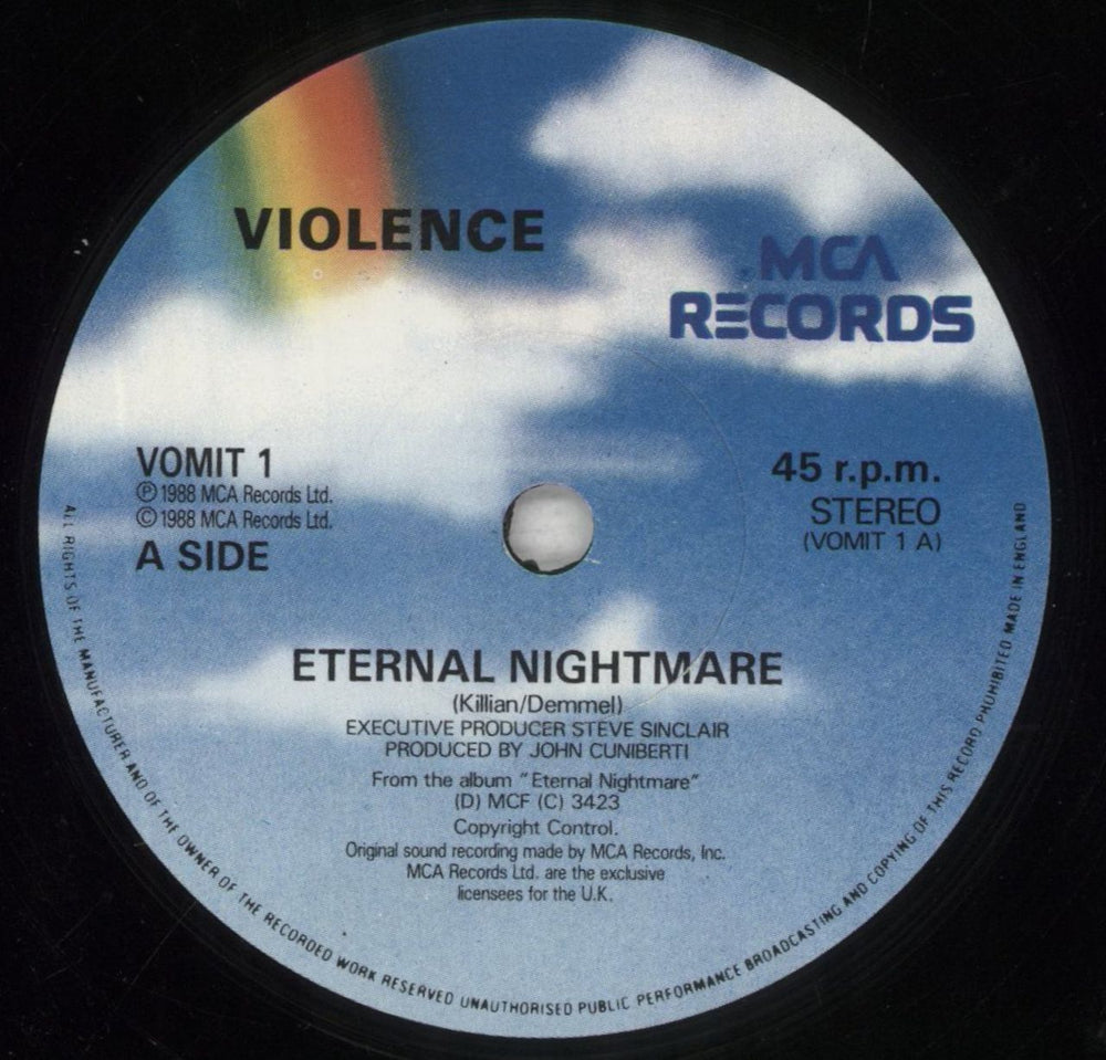 Vio-Lence Eternal Nightmare UK 10" vinyl single (10 inch record) VJP10ET854809