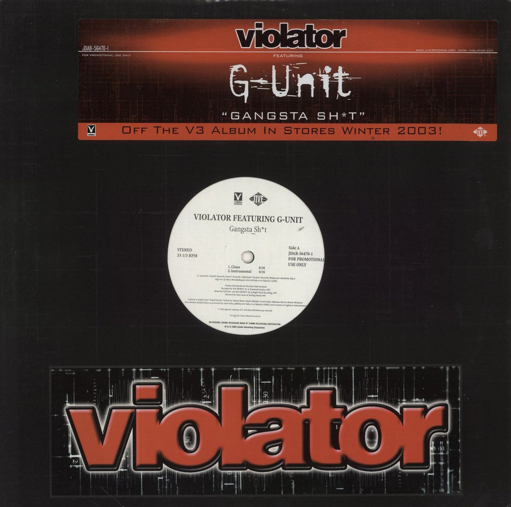 Violator Gangsta Sh*t US 12" vinyl single (12 inch record / Maxi-single) JDAB-56470-1