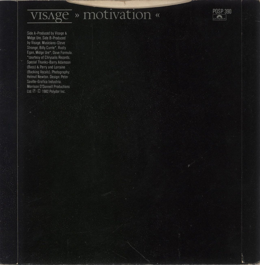 Visage The Damned Don't Cry - Textured sleeve UK 7" vinyl single (7 inch record / 45)