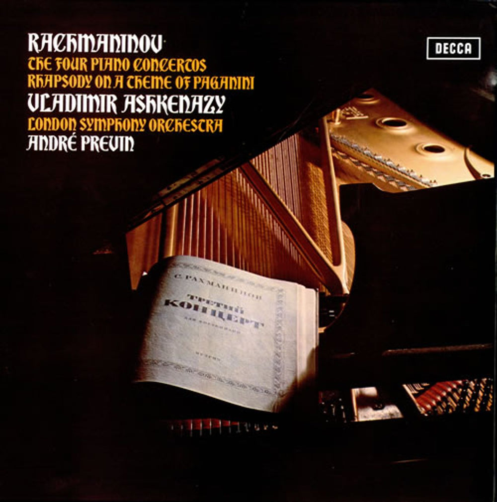 Vladimir Ashkenazy Rachmaninov: The Four Piano Concertos / Rhapsody UK Vinyl Box Set SXLF6565-7