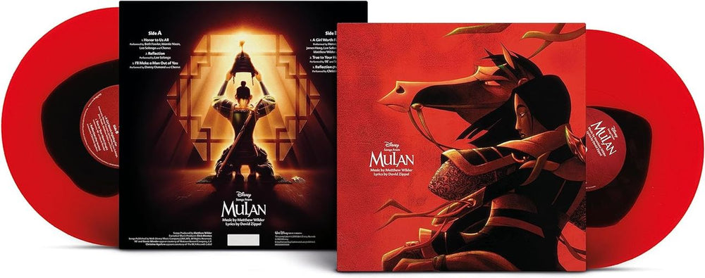 Walt Disney Songs From Mulan - Ruby Red & Obsidian Vinyl - Sealed UK vinyl LP album (LP record) W-DLPSO833786