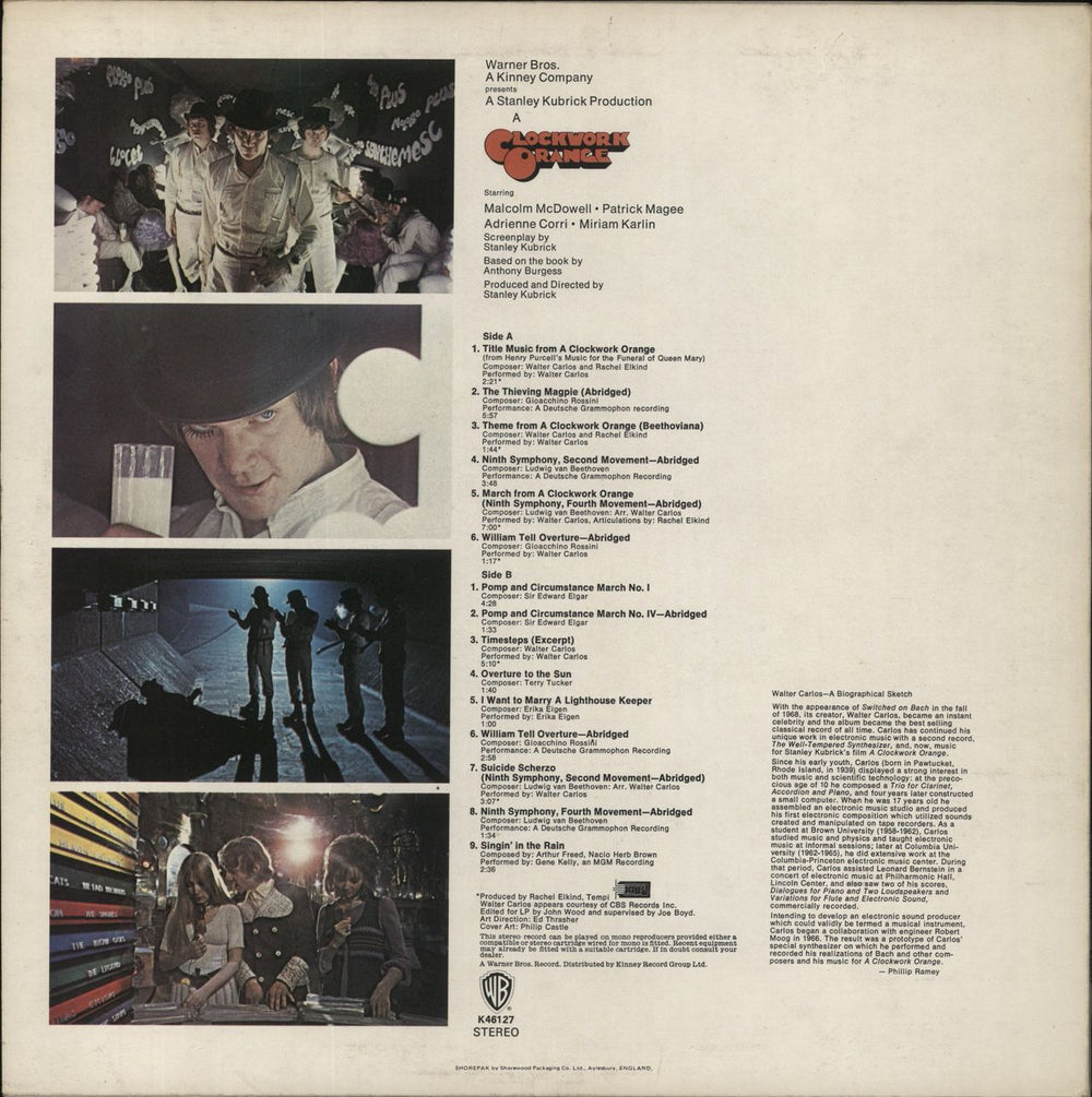 Walter Carlos A Clockwork Orange - 2nd UK vinyl LP album (LP record)